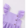 thumbnail image 5 of 18 Months Baby Girls Dress 24 Months Girls 2 Pack Sleeveless Dress Solid Color Toddler Girls Floral Dress Purple, 5 of 9