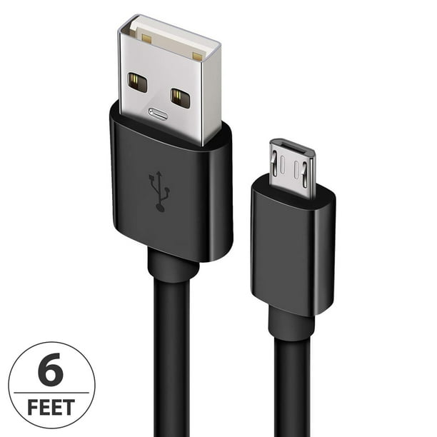 Micro USB Cable Android 6FT, Borz USB to Micro Cables High-Speed USB2.0 Sync and Charging Cables for Galaxy S7 Edge/S6/S5/S4, Note 5/4/3HTC, Xbox, PS4, Nexus, MP3, Tablet and More -