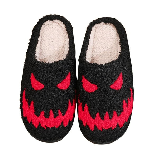 TJAZFJPA White Slippers Couple Models Winter Fashion Pattern Cotton Slippers Men and Women Comfortable Home Warm Slippers Slippers Womens Black Cow Slippers for Women
