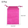 thumbnail image 2 of Unique Bargains 19x10cm Drawstring Pouch Non-woven Fabric, 6Pcs Soft Storage Gift Bag for Sport Wedding Party Organizing, Rose Red, 2 of 5