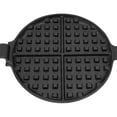 thumbnail image 6 of Black Cast Iron 17cm Portable Waffle Maker Detachable Waffle Baking Tray Suitable For Open Flames, 6 of 10