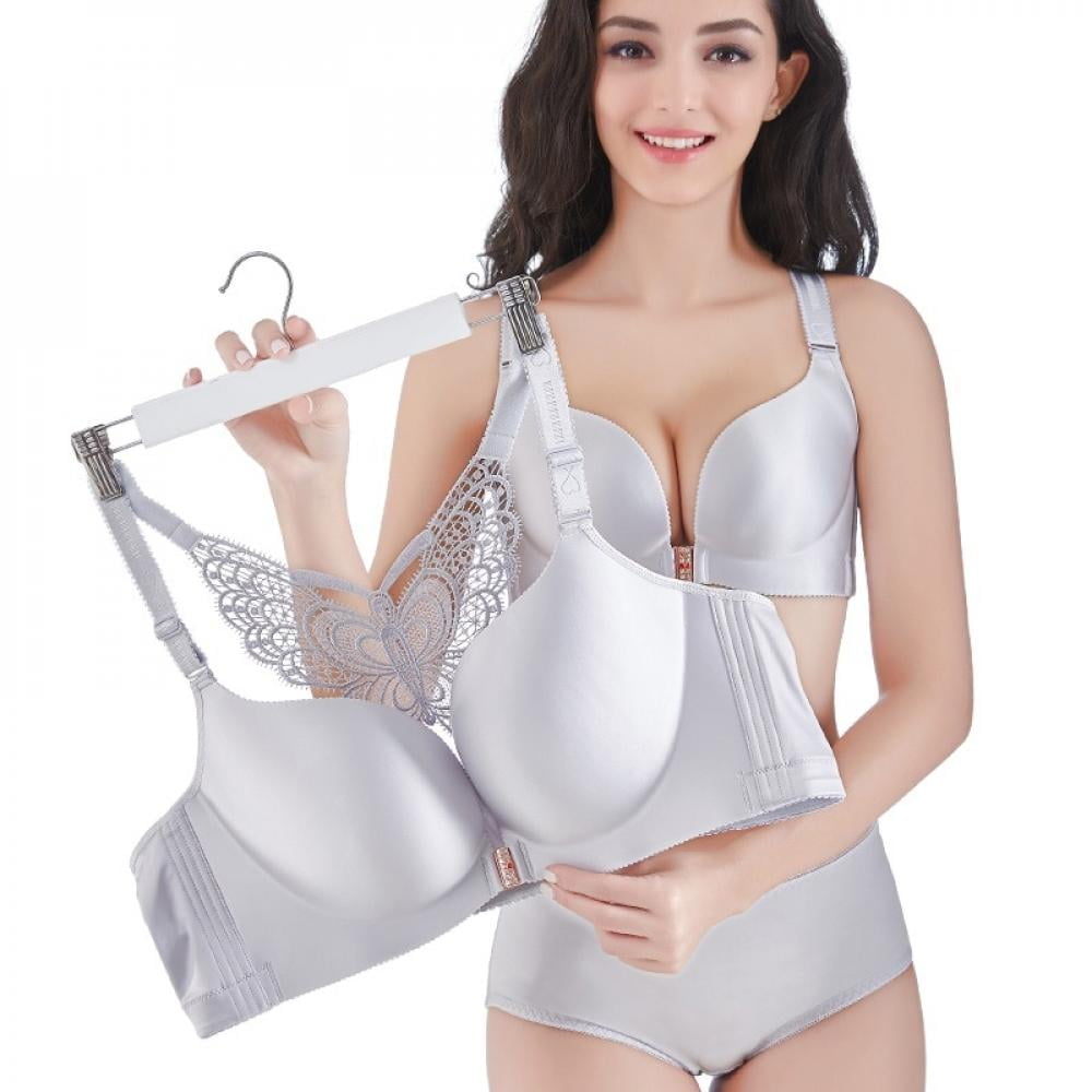 Sexy Bras For Women Push Up Bralette Seamless Front Closure Plus Size  Lingerie Butterfly Adjustable Brassiere Underwear #D 201202 From Dou04,  $18.12
