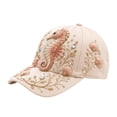 thumbnail image 3 of Ocean Animal Baseball Cap Pastel Coastal Sun Hat Adjustable Breathable 3D Embroidery Rhinestone Beach Hat for Women Summer Outdoor, 3 of 6