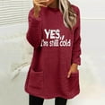 thumbnail image 1 of Ailaofu Womens Fall Long Sleeve T-Shirts Casual Tops for Leggings Loose Soft Blouses with Pocket, 1 of 3