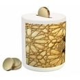 thumbnail image 2 of Moroccan Piggy Bank, Main Gates of Royal Palace in Marrakesh Morocco Travel Tourist Attraction Photo, Ceramic Coin Bank Money Box for Cash Saving, 3.6" X 3.2", Pale Brown, by Ambesonne, 2 of 4