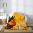 thumbnail image 2 of Disketp The Chicken Family Cozy Flannel Fleece Throw Blanket: Has a velvety texture for All Seasons - Perfect for Women, Men, & Kids"50"x40", 2 of 6