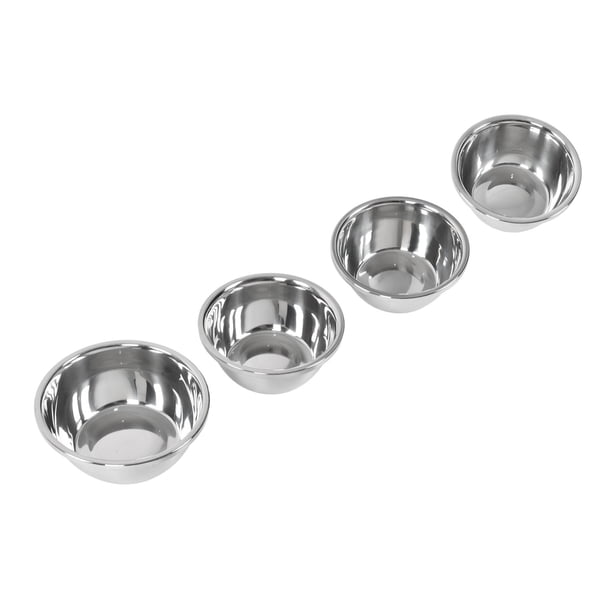 Juego de tazones para mezclar, 4PCS Tazón de sopa para mezclar de acero inoxidable Utensilios de cocina Tecnología avanzada