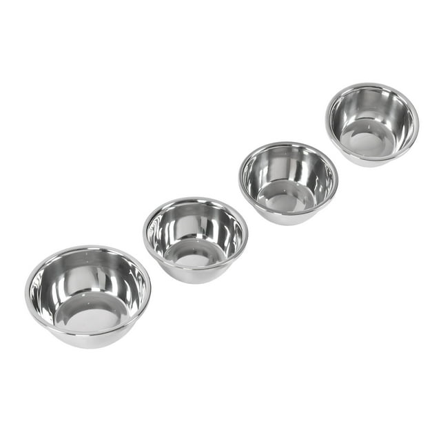 Juego de tazones para mezclar, 4PCS Tazón de sopa para mezclar de acero inoxidable Utensilios de cocina Tecnología avanzada