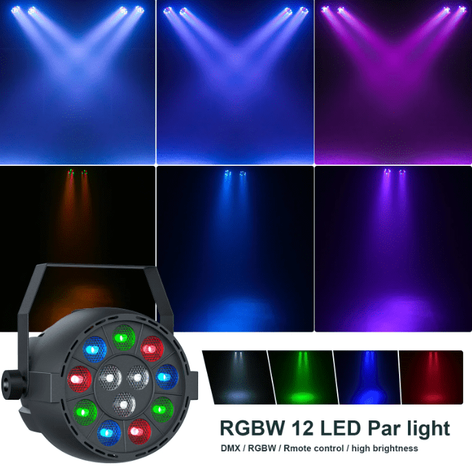 DJ Lights with Stand 24PCS+8PCS RGBW Party Bar Light Set Sound Activated LED Stage Lighting for Disco Party Wedding