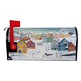 thumbnail image 3 of Ryvnso Mailbox Cover Magnetic Buildings in Winter Mailbox Wrap Large Size 25.5x21 Inch, 3 of 8