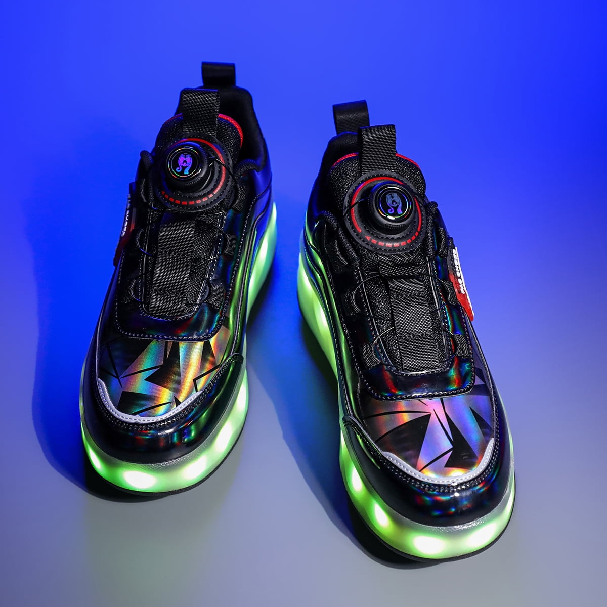 OnyxTrek LED Roller Skate Shoes for Kids Boys Girls Light Up Roller Sneakers with Detachable Wheels Rechargeable Flashing Wheeled Shoes