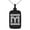 Black, variant on Stainless Steel Letter M Initial Empire Monogram Engraved Small Rectangle Dog Tag Charm Pendant Necklace