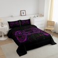 thumbnail image 3 of Erosebridal Girls Gaming Bedding King Comforter Set, Gradient Honeycomb Down Comforter, Reversible, 3 of 7