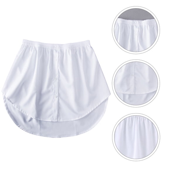 FUTUREORYY 1Pc White Woman Fake Hem Shirt Skirt Hem Casual Sweater Decoration Accessory