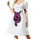 thumbnail image 3 of Vestido de manga corta con cubitos de queso Vestidos de mujer Vestido vintage, 3 of 7