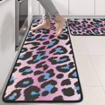 thumbnail image 2 of Kitchen Rugs Sets Of 2,Pink and Blue Of Leopard Print Anti Fatigue Kitchen Mat Rugs Non Slip Washable,Decorative Kitchen Floor Mats for Kitchen,Sink,Laundry,17"x47"+17"x47", 2 of 5