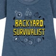 thumbnail image 3 of Instant Message - Backyard Survivalist - Toddler & Youth Girls Fleece Dress, 3 of 6