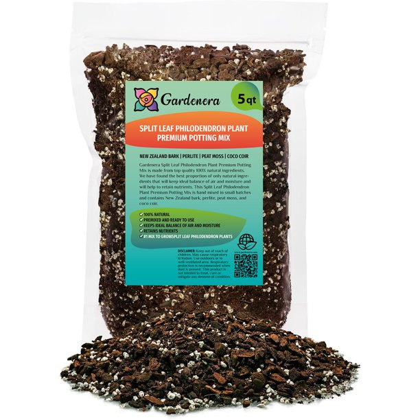 ⭐ Gardenera Split Leaf Philodendron Potting Mix Retains Moisture and
