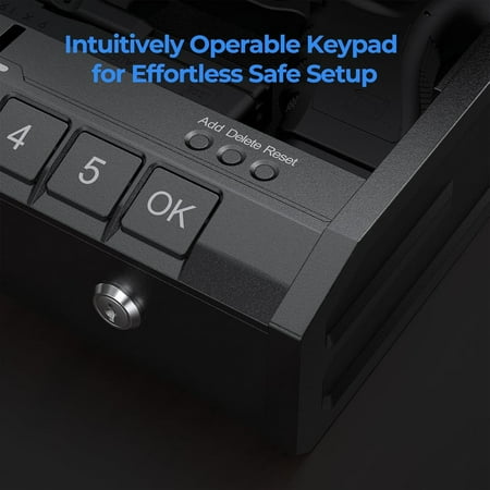 MYIron SE Biometric Gun Safe - Quick Access Handgun Safe with Fingerprint & Keypad Lock Portable Pistol Safe for Home Nightstand & Car Gift for Men & Women