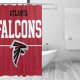 thumbnail image 3 of Cortina de ducha de secado rápido para baño, impermeable, de Atlanta, con ganchos, decoración de fútbol americano, juego de cortinas de ducha para baño, plancha de 72 x 72 pulgadas, 3 of 8