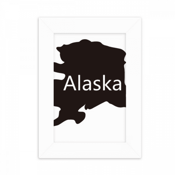 Alaska USA Map Stars Stripes Flag Desktop Photo Frame Picture Display Decoration Art Painting