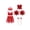 B Red, variant on Girls 5Pcs Cheer Leader Suit Cheerleading Uniform Crop Top with Pleated Skirt Hair Tie Socks A Blue 6