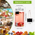 thumbnail image 2 of 2 Pcs 2 Gallon Glass Drink Dispenser for Parties Beverage Dispenser with Stainless Steel Spigot and Chalkboard for Jar Drink Water Juice, 2 of 6
