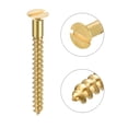 thumbnail image 4 of Uxcell M5 x 50mm Wood Screws Slotted Flat Head Brass Self-Tapping Screw 20 Pack, 4 of 5