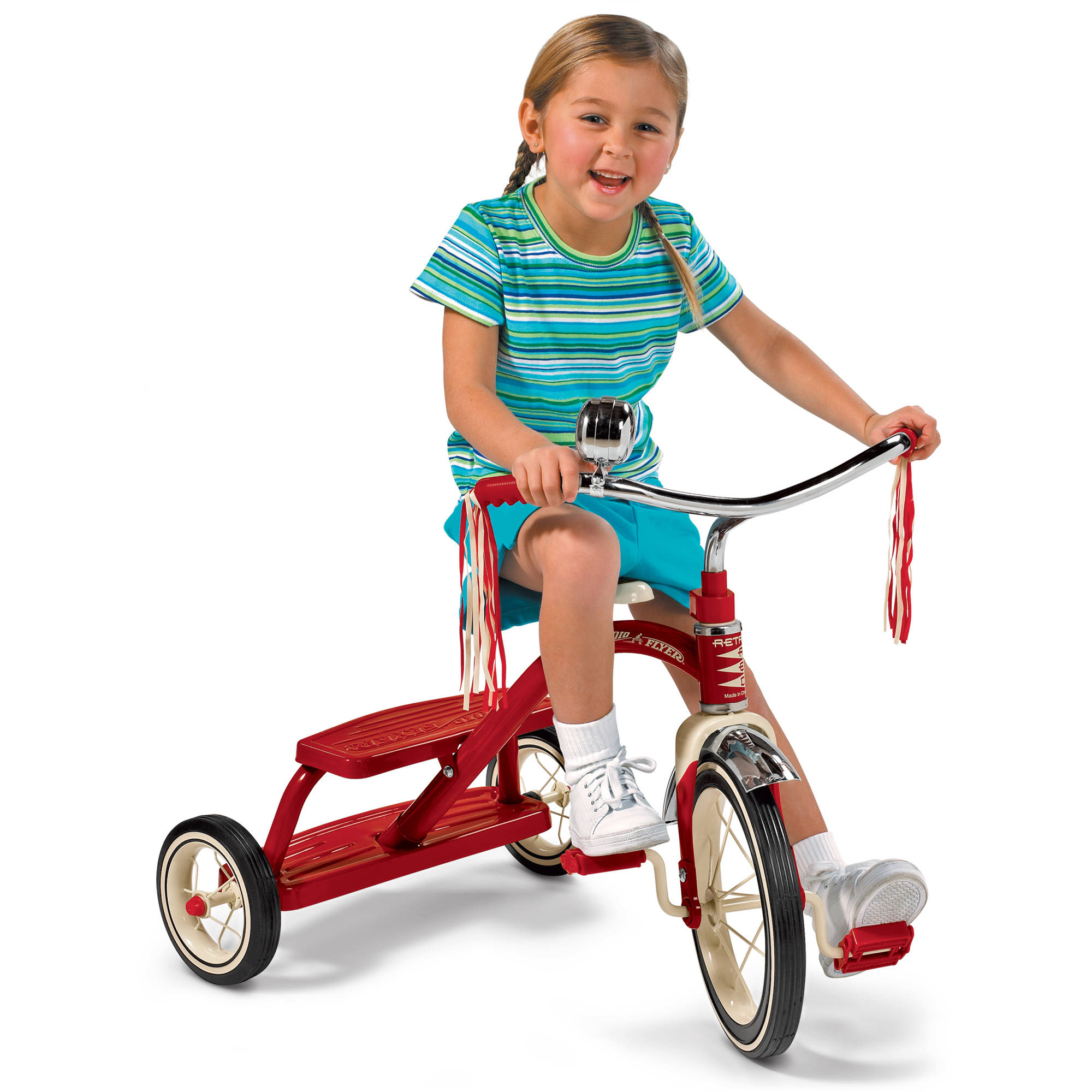 Radio Flyer, Classic Red Dual Deck Tricycle, 12" Front Wheel, Red - image 4 of 9