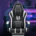 thumbnail image 2 of Hoffree Big and Tall Gaming Chair with Footrest Gamer Chair with Massage Heavy Duty Game Chair with Lumbar Support and Headrest Height Adjustable for Adults, 400lb, 2 of 10