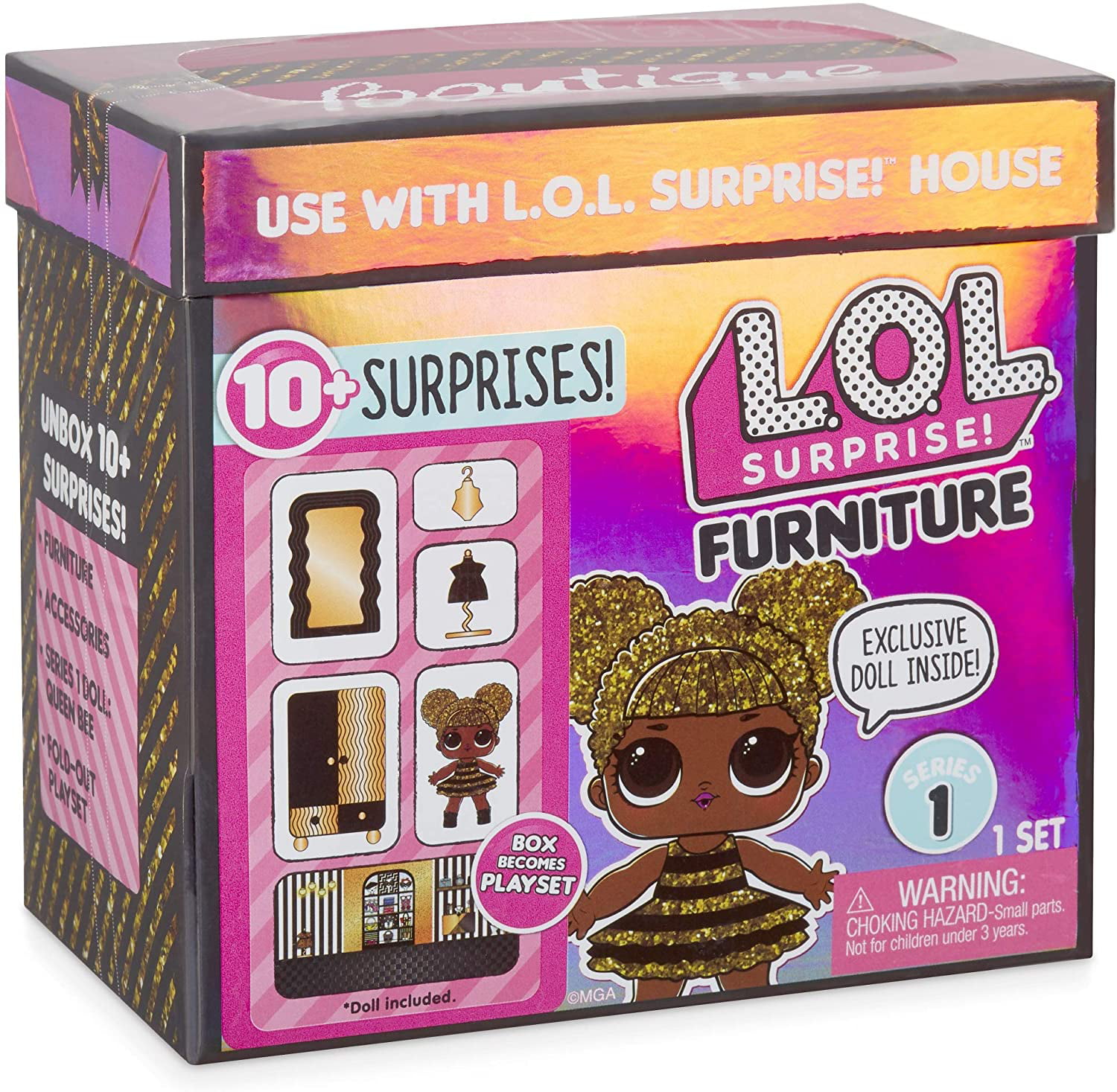New LOL Surprise Furniture House Set Boutique Playset Exclusive Queen Bee Doll