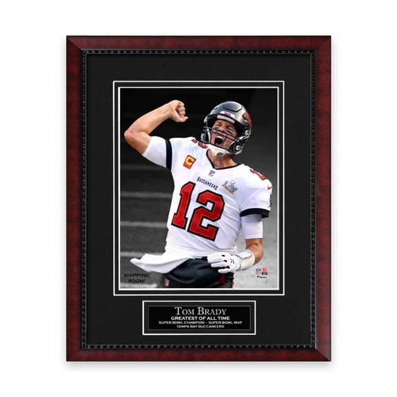 Tom Brady Super Bowl LV Unsigned Photo Framed to 11x14