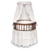 Badger Basket Elegance Round Baby Bassinet with Canopy - Cherry/White