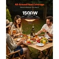 thumbnail image 3 of VEVOR Chauffage de Patio Suspendu, Chauffage Infrarouge d'Appoint Électrique 1500 W, Protection IP34 avec Cordon de Traction de 23,6 Po et Chaîne Réglable, 3 of 9