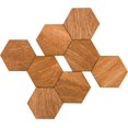 thumbnail image 1 of Fridge Magnets Office Magnets, Hexagon Fridge Magnets, Natural and eco-Friendly Wooden Magnets. Brown Small Size, 1 of 5
