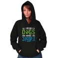 thumbnail image 4 of All Care About Is Dogs Pet Owner Unisex Plus Fleece Graphic Hoodie Brisco Brands 2X, 4 of 5