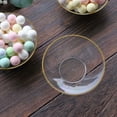thumbnail image 4 of HLONK 10 Pack Glitter Gold Clear Hammered Plastic Charger Plates  Round Disposable Serving Plates With Gold Rim - 13”, 4 of 11