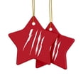 thumbnail image 2 of Effete Feline Claw Marks Scratch Ceramic Ornament, 2-Sided (1, 3, 5, 10pc), 2 of 4