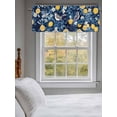 thumbnail image 3 of Lemon Bird Curtain Valances for Windows, Blue Yellow Pastoral Flowers Plant Summer Kitchen Valance Window Treatment, Light Filtering Block Curtains for Bathroom/Bedroom/Living Room 42'' x 12'', 3 of 9