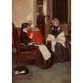 thumbnail image 2 of Howard Pyle 11x14 Gold Ornate Wood Frame and Double Matted Museum Art Print Titled - ‘And Who's Going to Support ’Em’ Demanded Mrs. Barkley’ (1898), 2 of 4
