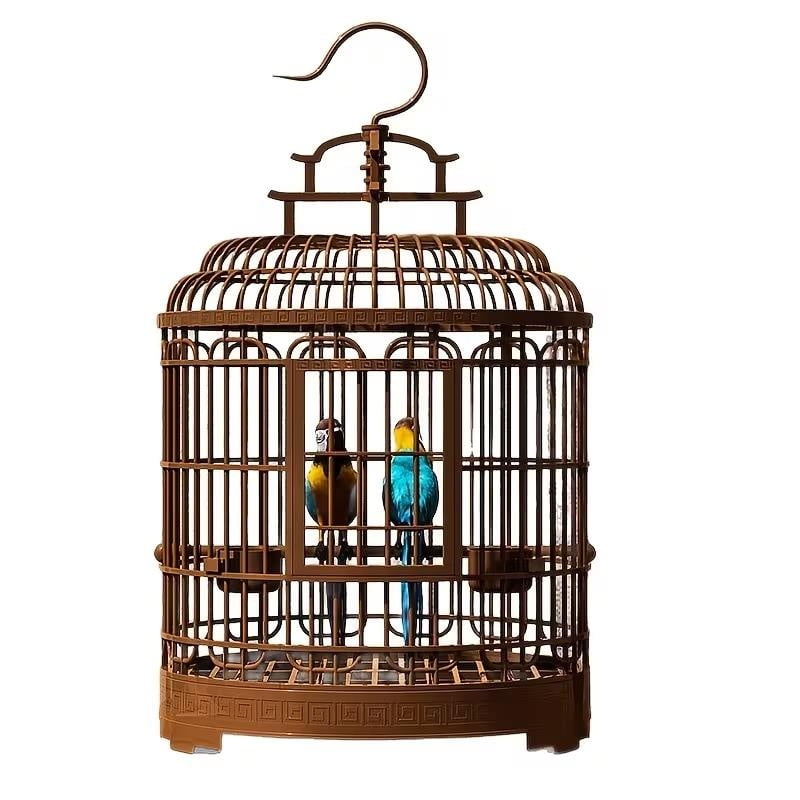 Vintage Large Bird Cage for Travel, Cockatiels & Budgerigars, Portable