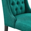 thumbnail image 3 of Modway Baronet Button Tufted Fabric Dining Chair in Teal, 3 of 8