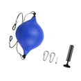 thumbnail image 4 of Saco de boxeo con forma de pelota de boxeo y bomba de cuerda de cuero sintético, saco de boxeo de doble extremo para coordinación mano-ojo y velocidad Azul, 4 of 9