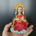 thumbnail image 6 of Yajisi Virgin Mary Bust Statue 5 Inches / 12.7 cm Resin Exquisitely Crafted Tabletop Heart of Mary Figurine Home Religious Decorative Object For Living Room Bedroom Or Personal Prayer Altar, 6 of 9