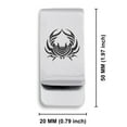 thumbnail image 2 of Stainless Steel Tribal Cancer Zodiac (Crab) Classic Slim Money Clip Credit Card Holder, 2 of 2