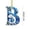 B, variant on 26 Initial Letter Christmas Snowman Ornaments, Blue Personalized Hanging Pendant for Indoor DIY Hanging Xmas Ornament,A
