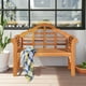 thumbnail image 2 of Costway Banco de Madera Plegable para Exteriores, Silla de Conversación para 2 Personas con Reposabrazos Acogedores y Respaldo en Forma de Corona,Patio, 2 of 4