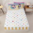 thumbnail image 4 of Homewish Ball Games Kids Zipper Full Size Comforter Sets with Fitted Sheet and 2 Pillowcases,Soccer Ice Cream Leopard Print Bowknot Zipper Bedding Set For Football Girls,Reversible,4 Pieces, 4 of 7
