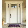 thumbnail image 4 of Contemporary Home Living Cursive Style Hello Rectangular Doormat - 18" x 30" - Purple and Gold, 4 of 6