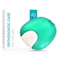 thumbnail image 1 of Press-to-Open Retainer Case Retainer Container Partial Denture Box (Green), 1 of 9